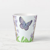 Karner Blue - De bedreigde, met Wilde Lupine Latte Mok (Voorkant)