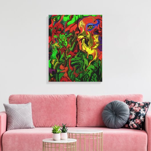 Karneval im Wald, Leinwanddruck Canvas Afdruk (Insitu (Woonkamer))