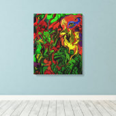 Karneval im Wald, Leinwanddruck Canvas Afdruk (Insitu (Houten vloer))