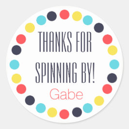 Karnival, gepersonaliseerd pinikelmerk ronde sticker