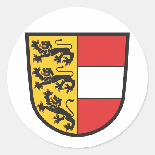 Kärnten Wappen Ronde Sticker (Voorkant)