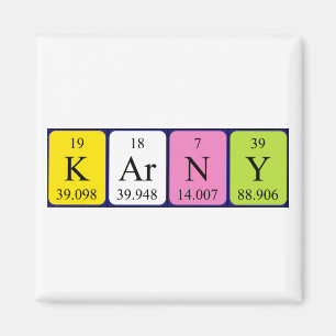 Karny periodieke table name magnet
