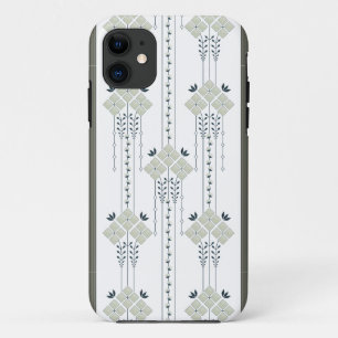 Karo bloemen en krullen patroon Case-Mate iPhone case