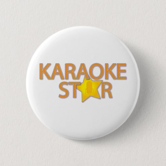 Karoake Star Ronde Button 5,7 Cm (Voorkant)