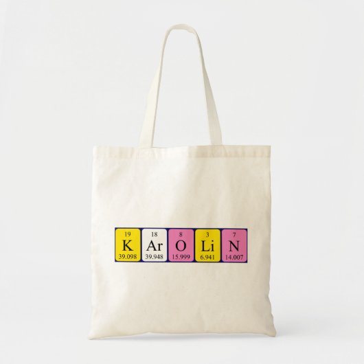 Karolin periodieke handelsnaam canvas tas (Voorkant)