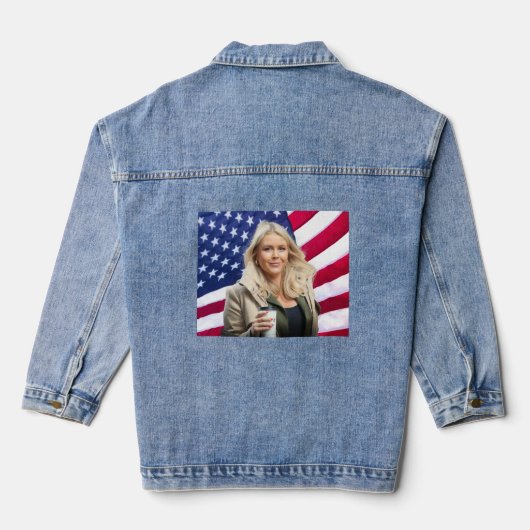 Karoline Leavitt Denim Jacket (Achterkant)
