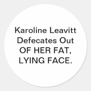 Karoline Leavitt Poepen Hankamer Artjunkhaus Yuk Ronde Sticker