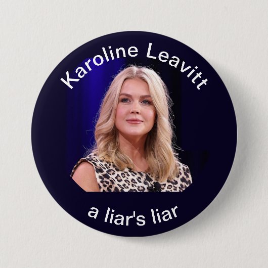 Karoline Leavitt Ronde Button 7,6 Cm (Voorkant)