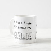 Karoline periodieke handelsnaam mok (Voorkant links)