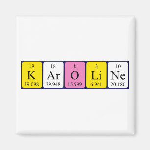 Karoline periodieke tabelnaam magnet