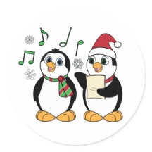 Karoling Pinguïns in de Sneeuw Sticker