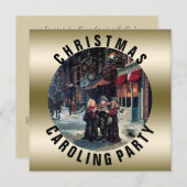 Karolingische partij | Victoriaans kerstvakantie Kaart (Voorkant / Achterkant)