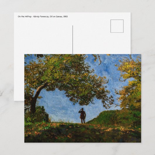 Károly Ferenczy - Op de heuveltop Briefkaart (Voorkant / Achterkant)