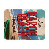 Karon Beach thailand vintage reisposter Magneet (Horizontaal)