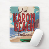 Karon Beach thailand vintage reisposter Muismat (Met muis)