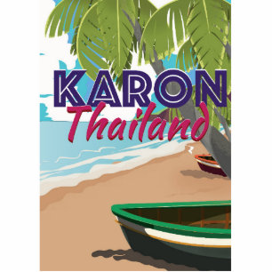 Karon thailand cartoon reisposter. fotobeeldje magneet