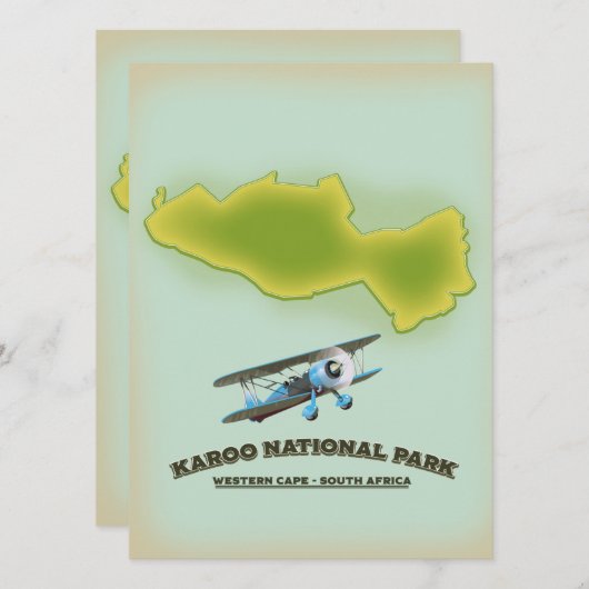 Karoo National Park Westkaap Zuid-Afrika kaart (Voorkant / Achterkant)