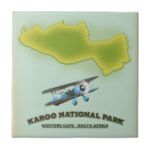 Karoo National Park Westkaap Zuid-Afrika kaart Tegeltje (Voorkant)