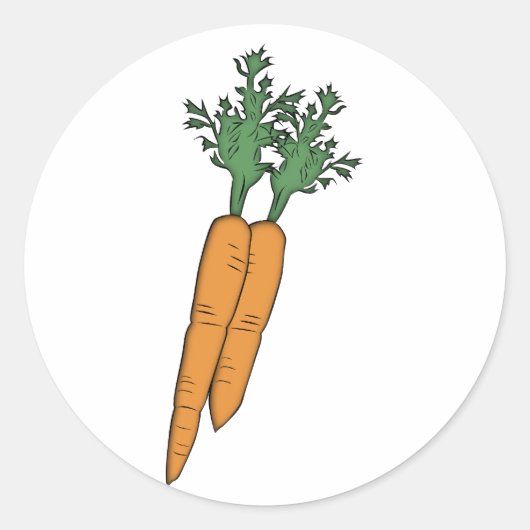 Karotten carrots ronde sticker (Voorkant)