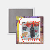 Karpaan Vinum Vino Wine Rood wit Magneet (Voorkant / Achterkant)