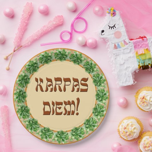 Karpas Diem! papieren bordje (Feest)