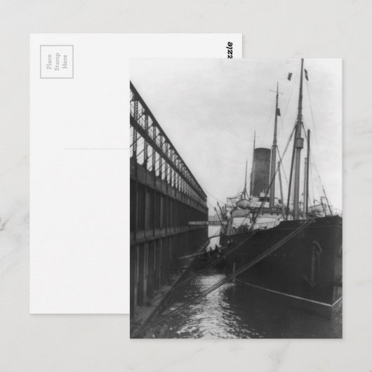 Karpaten in het dok in New York 1912 Briefkaart (Voorkant / Achterkant)