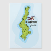 Karpathos Griekse kaart geïllustreerde reisposter (Voorkant)