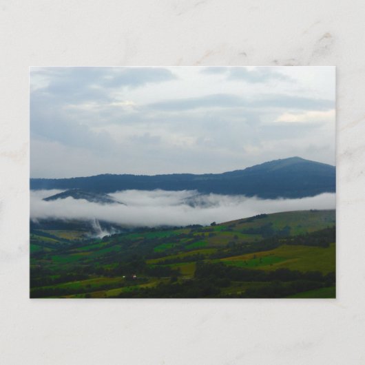 Karpatische bergen in de ochtend briefkaart (Voorkant)