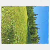 Karpatische Groene Weide - Roemeense Bergprint Fleece Deken (Voorkant (Horizontaal))