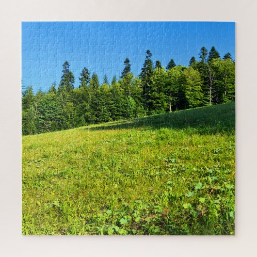 Karpatische Groene Weide – Roemeense Bergprint Legpuzzel (Verticaal)