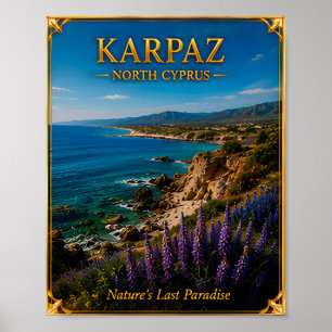 Karpaz Noord-Cyprus Wilde Natuur Reis Herinnering Poster