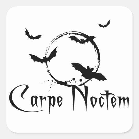 Karpe noctem vierkante sticker (Voorkant)
