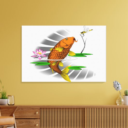 karper canvas afdruk (Insitu (Woonkamer))