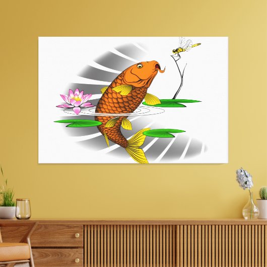 karper canvas afdruk (Insitu (Woonkamer))