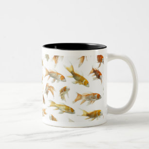 Karper (Cyprinus carpio) 2 Tweekleurige Koffiemok