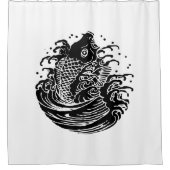 Karper en water douchegordijn (Voorkant)
