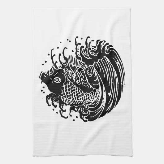 Karper en water theedoek (Verticaal)