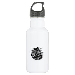 Karper en water waterfles