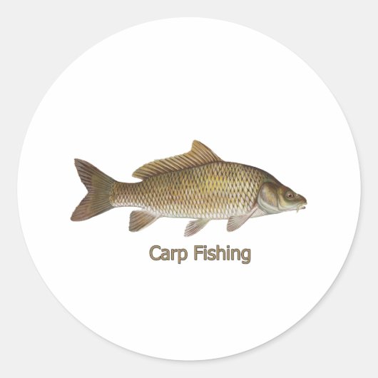 Karper Gevist Ronde Sticker (Voorkant)