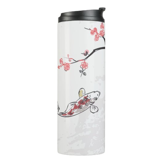 karper koi vis natuur landschap uitzicht schemerst thermosbeker (Gedraaid links)