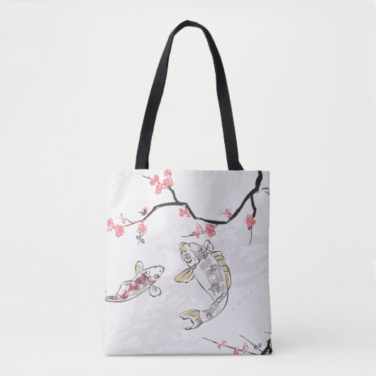 karper koi vis natuur landschap uitzicht schemerst tote bag (Voorkant)