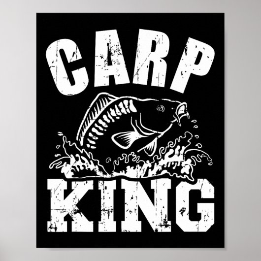 Karper Koning Visserij Poster (Voorkant)