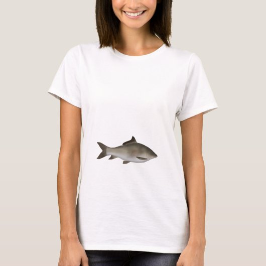 karper met franje en lippen t-shirt (Voorkant)