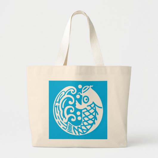 Karper met golf ラージ tote bag (Voorkant)