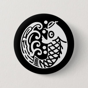 karper met golf ronde button 5,7 cm