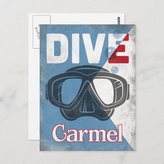 Karper van het Zee  duikmasker Briefkaart (Voorkant / Achterkant)