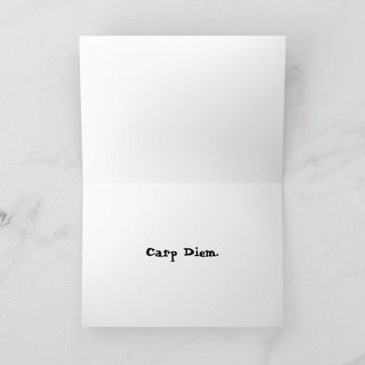 Karper Verjaardag Kaart (Binnen)