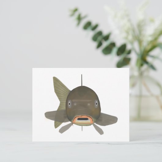 Karper - viskop briefkaart (Staand voorkant)