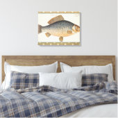 Karper vissen schilderen zoetwater tekening canvas afdruk (Insitu (Slaapkamer))