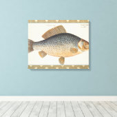 Karper vissen schilderen zoetwater tekening canvas afdruk (Insitu (Houten vloer))
